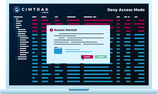 Dashboard Deny Access Mode - Blue Laptop